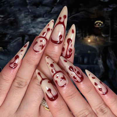 3D Three-dimensional Rhinestone Relief Fake Nails (30 styles) (x24)