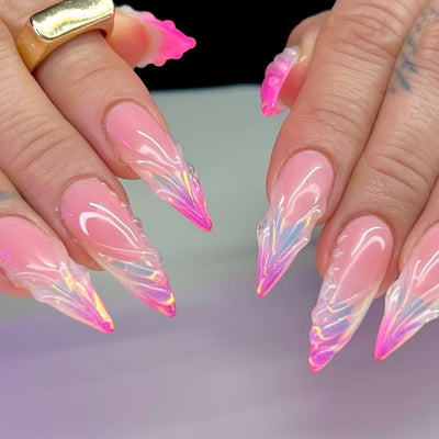 3D Three-dimensional Rhinestone Relief Fake Nails (30 styles) (x24)